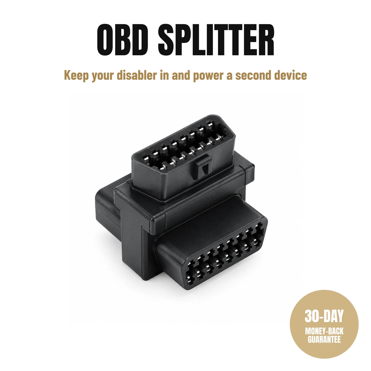 OBD-II port splitter, one plug into the truck and two OBD ports out